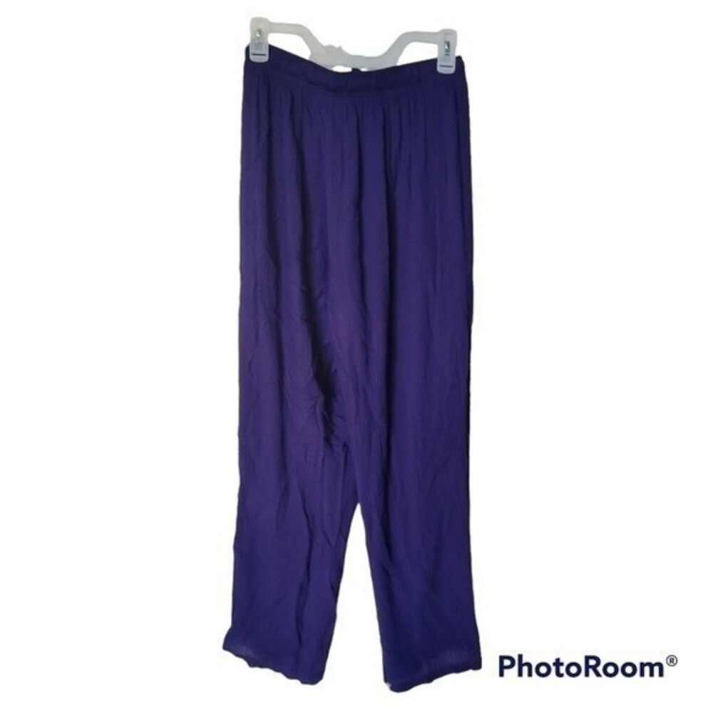 Vintage Balletcore Y2K BOHO Sag Harbor Purple Relaxed Lounge Pants Petite Medium